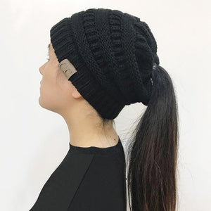 Messy Bun Ponytail Beanie - 70%OFF!